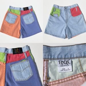 Vintage Steel Jeans Color Block Mom 